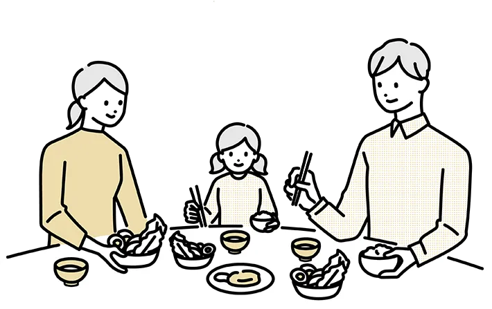食卓で