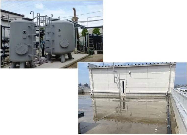 中水設備・散水風景（草加工場）