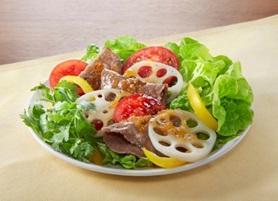 焼き牛しゃぶとレンコンのサラダ