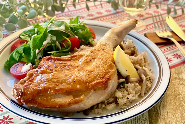 味付けはリケンのノンオイル！クリスマスチキンも簡単に