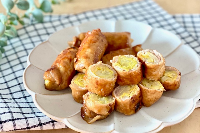 お弁当にもぴったり！春キャベツの肉巻き