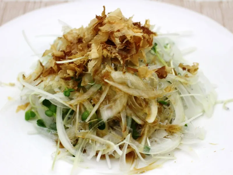 青じそでたし算レシピ オニオンサラダ