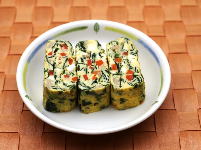 わかめ入り和風卵焼き