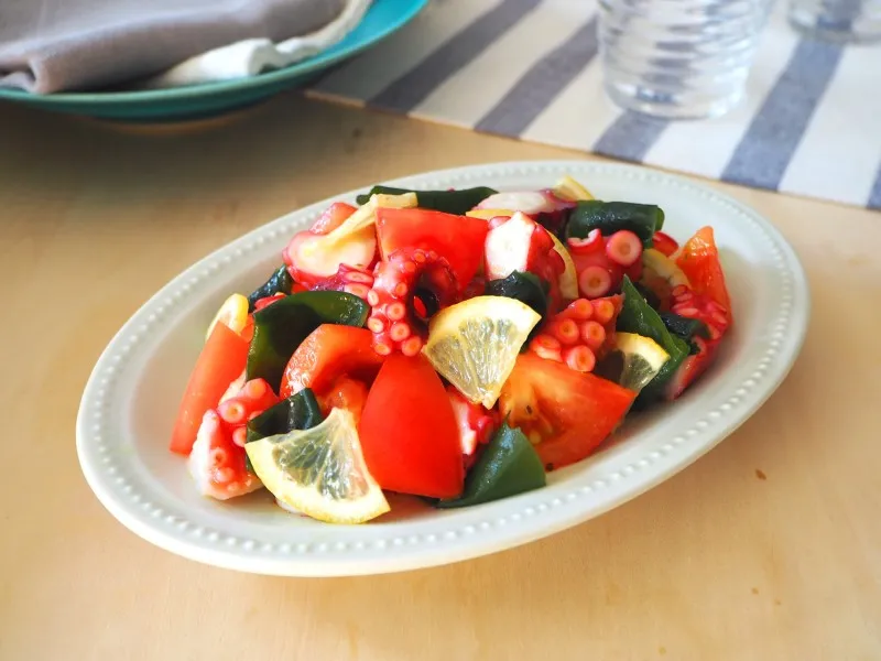 たことわかめのマリネ