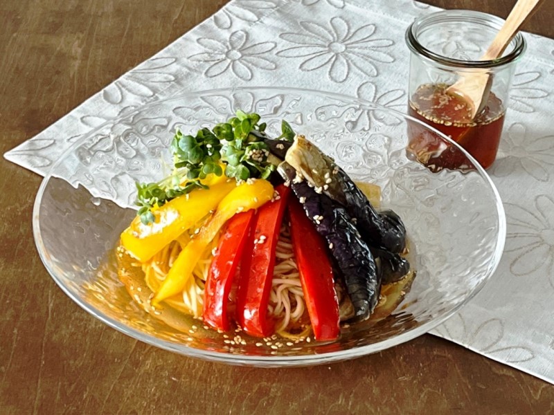 焼き野菜の冷やし中華 焼き野菜の冷やし中華