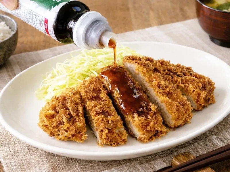 市販のとんかつを『リケンのノンオイル 青じそ』で食べる、さっぱりレシピ