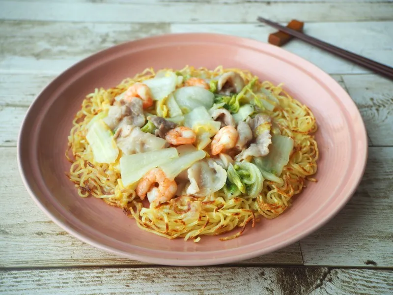 白菜のうま塩あんかけ焼きそば