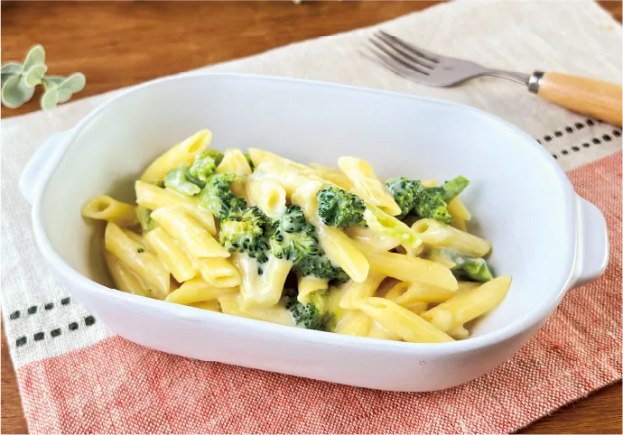 ホタテとブロッコリーのペンネ