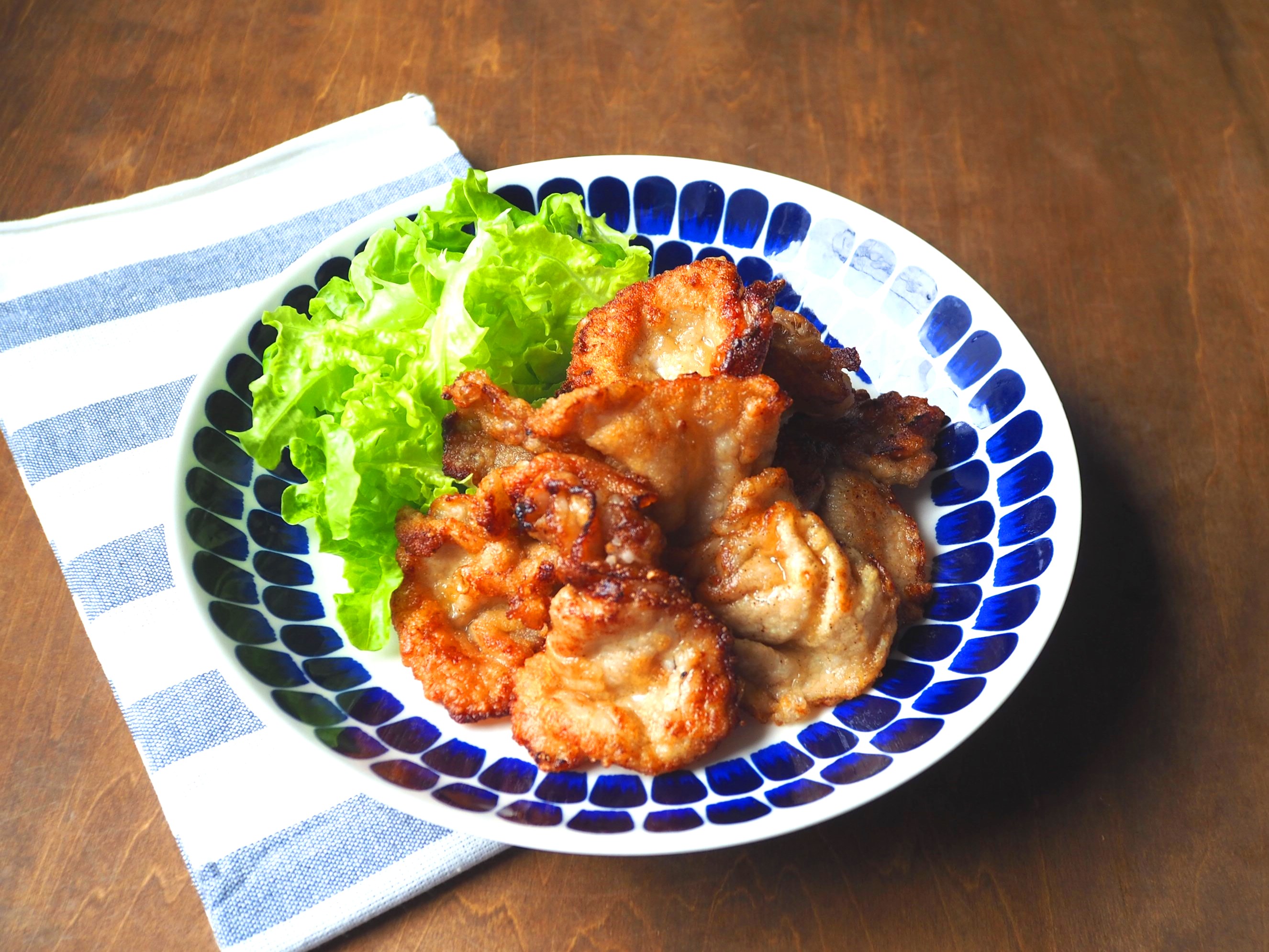 豚薄切り肉の中華からあげ 豚薄切り肉の中華からあげ